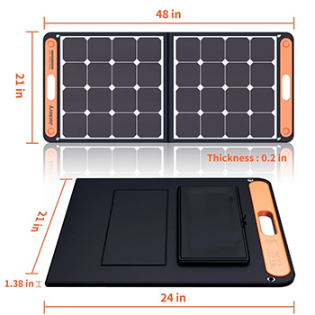 Dimensions of the Jackery SolarSaga 100W