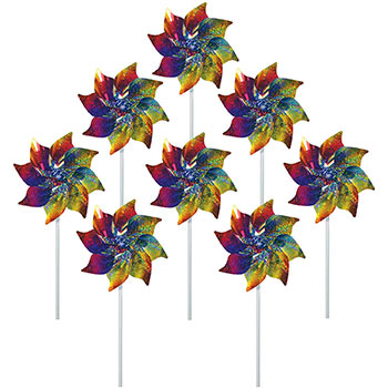 In the Breeze Best Selling Rainbow Whirl Pinwheel 8 pcs