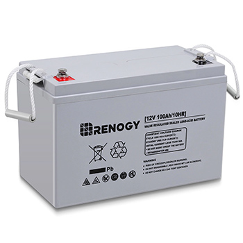 A Renogy Deep Cycle AGM Battery