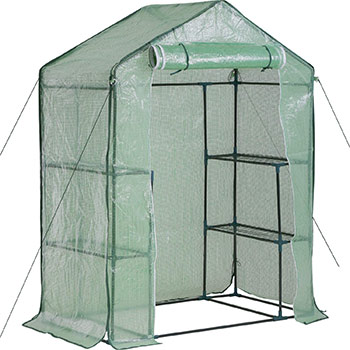 A single FDW Greenhouse for Outdoors Plastic Mini Greenhouse Kit