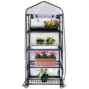 A single Gardman 4-Tier Mini Greenhouse