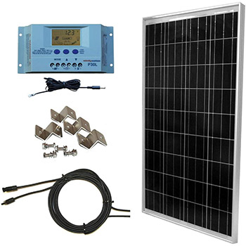 A WindyNation 100 Watt Solar Panel Kit